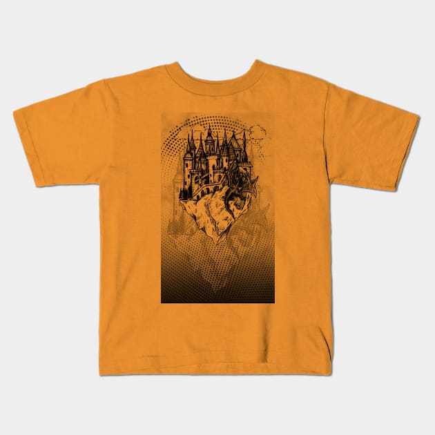 CASTLE IN THE AIR 2.0 Kids T-Shirt by luccablack